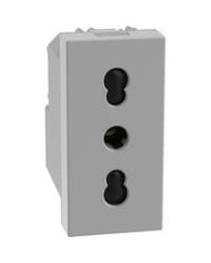 PRESA ELETTRICA 10/16A+T BIVALENTE MATIX GO GRIGIO