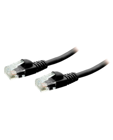 CAVO PATCH UTP CAT. 6 CON 2 SPINE RJ45 0,5MT NERO