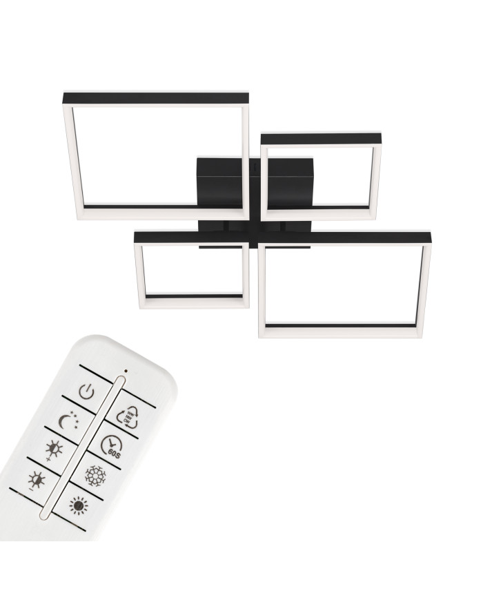 PLAFONIERA LED 40W 66CM 4400LM NERO