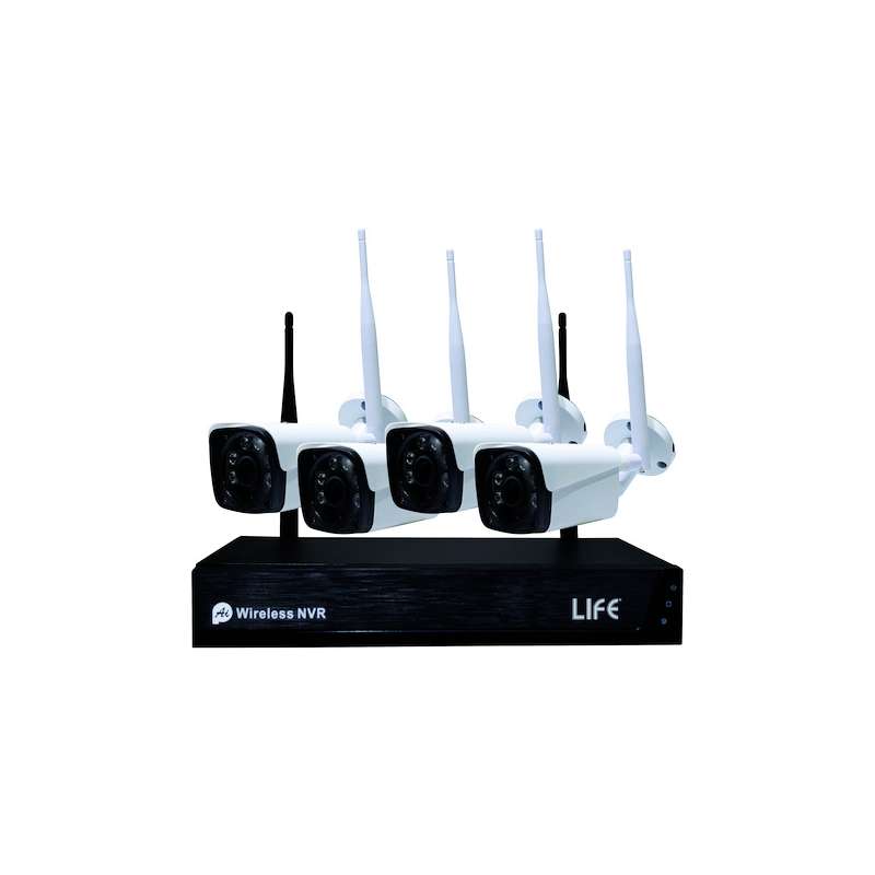 KIT 4 TELECAMERE WIRELESS IP SMARTLIFE 2,4GHZ IP65