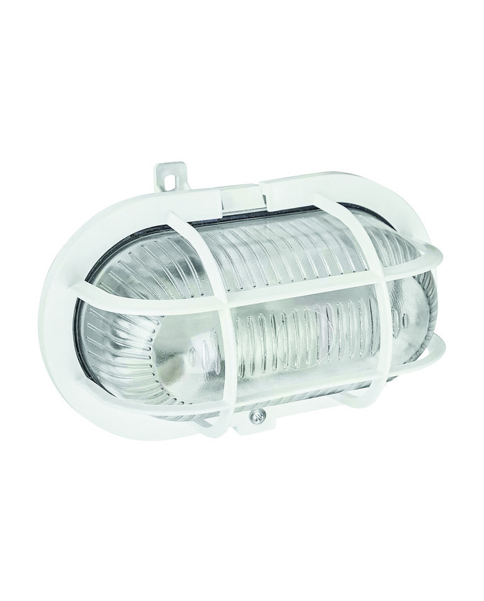 PLAFONIERA TARTARUGA IP44 OVALE BIANCO