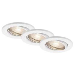 SET 3 PORTAFARETTI DA INCASSO D.8,6CM GU10 3,5W