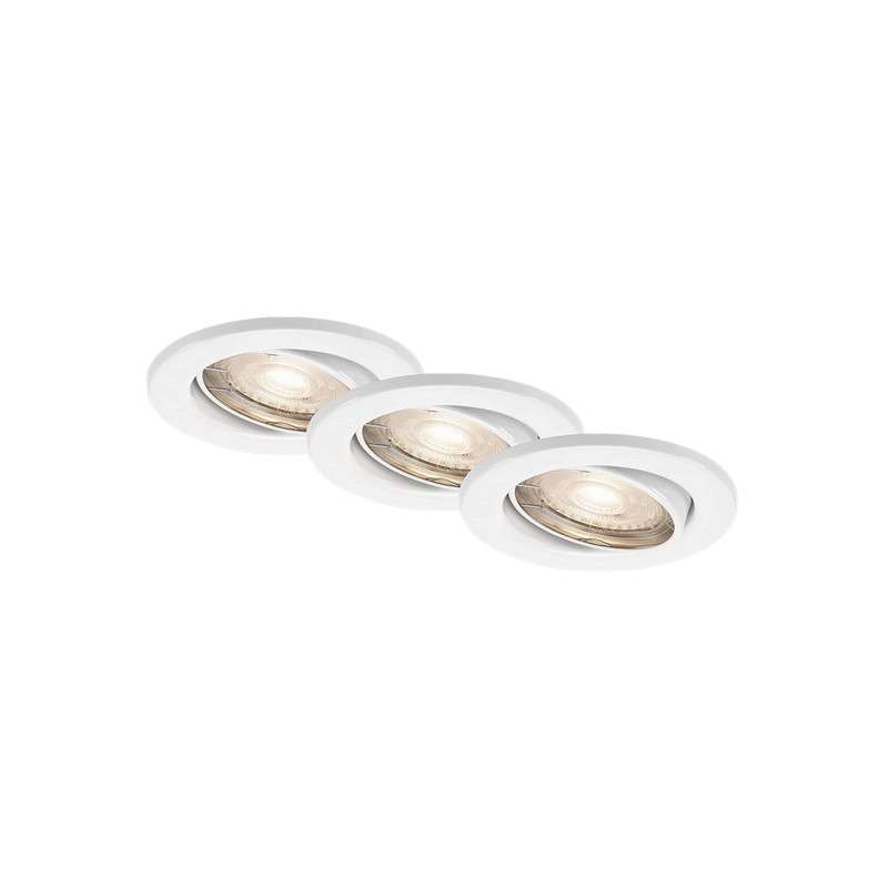 SET 3 PORTAFARETTI DA INCASSO D.8,6CM GU10 3,5W