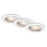 SET 3 PORTAFARETTI DA INCASSO D.8,6CM GU10 3,5W 350LM BIANCO
