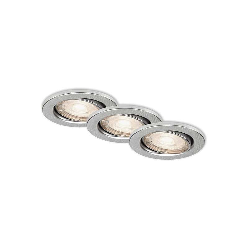 SET 3 PORTAFARETTI DA INCASSO D.8,6CM GU10 3,5W