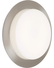 PLAFONIERA LED TONDA DA ESTERNO IP44 9W 900LM 4000K BIANCO/ARGENTO