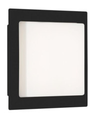 PLAFONIERA LED QUADRATA DA PARETE 9W BRILONER 4000K IP44 NERO