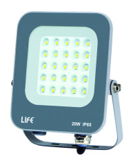 FARO SLIM GRIGIO IP65 LED 20W 6500K LUCE FREDDA