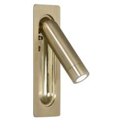 APPLIQUE LED DEFOE AD INCASSO IN ALLUMINIO ORO 3W