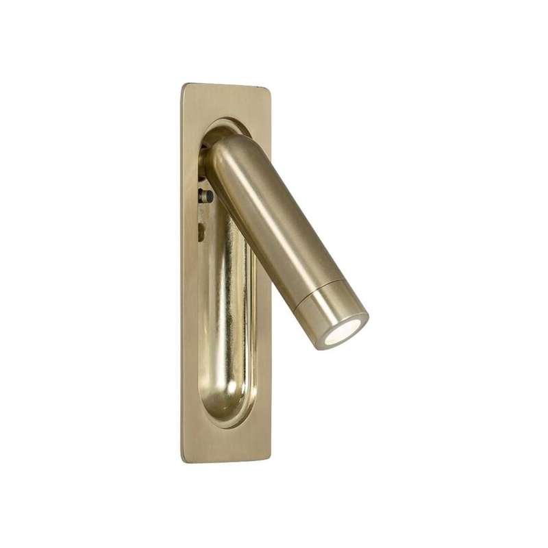 APPLIQUE LED DEFOE AD INCASSO IN ALLUMINIO ORO 3W
