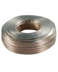 CAVO PIATTINA TRASPARENTE 2X0,50MM PER ALTOPARLANTI PREZZO PER 1 MT.