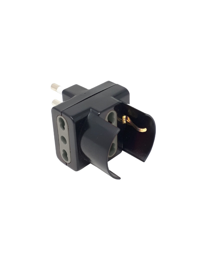 ADATTATORE SPINA 16A 2 PRESE 10-16A BIVALENTE