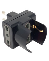 ADATTATORE SPINA 16A 2 PRESE 10-16A BIVALENTE + PRESA SHUKO
