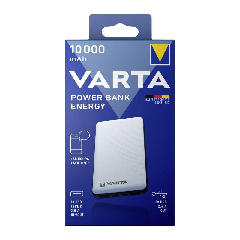 POWER BANK 10.000MAH CON USCITA USB-C E DUE USB-B