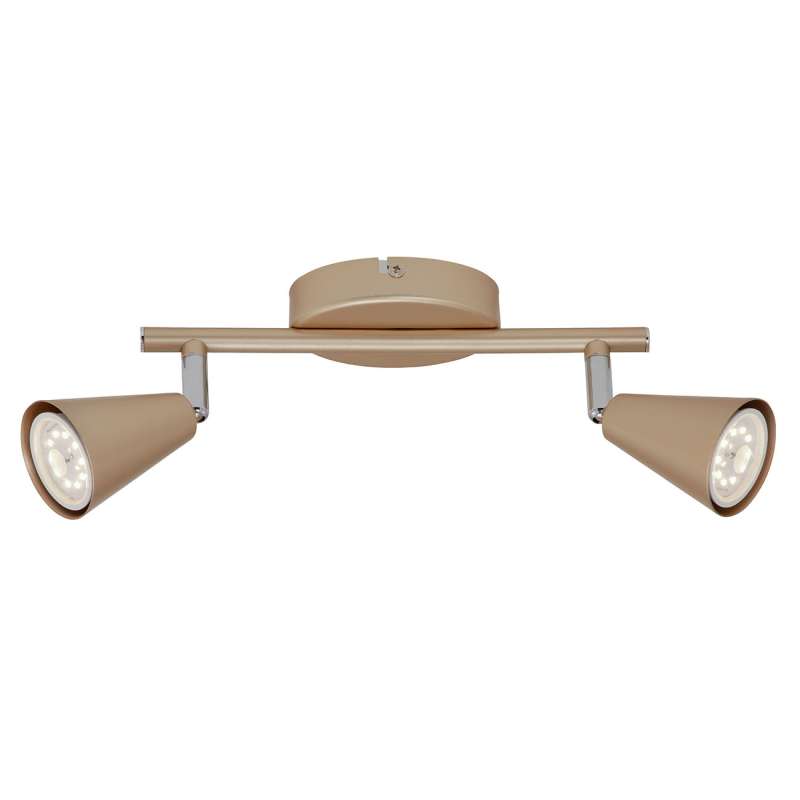 FARETTO SPOT 2GU10 ORIENTABILI ORO BRILONER