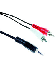 CAVO AUDIO 1 SPINA JACK 3,5MM ST. 2 SPINE RCA 1,5M