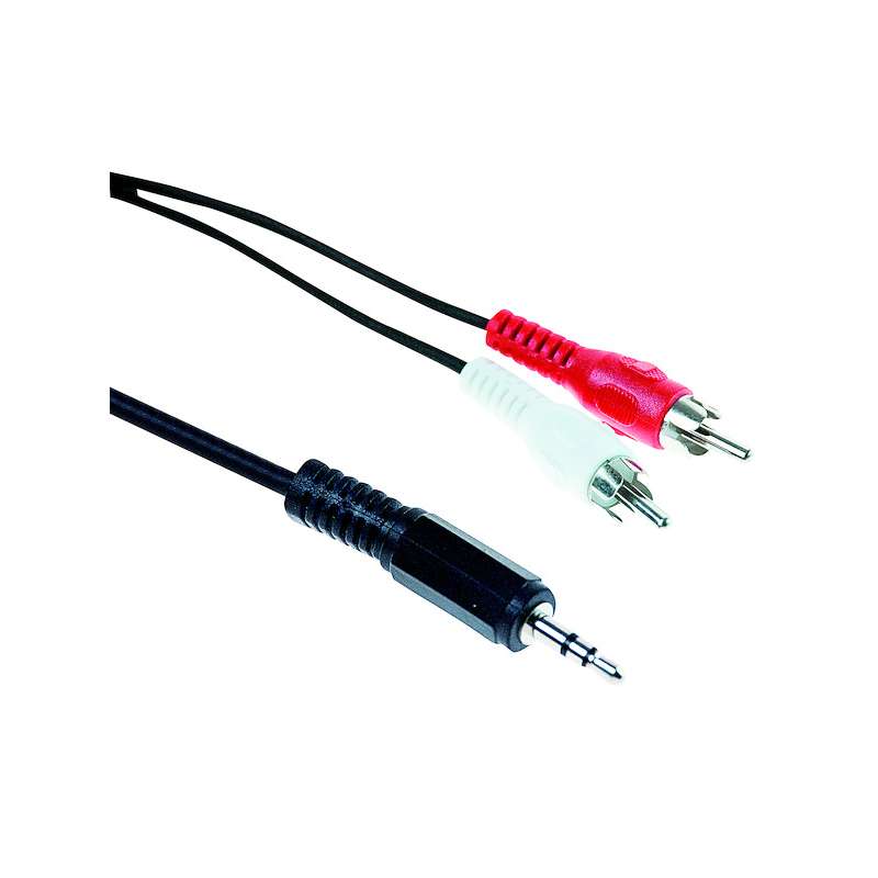 CAVO AUDIO 1 SPINA JACK 3,5MM ST. 2 SPINE RCA 5MT