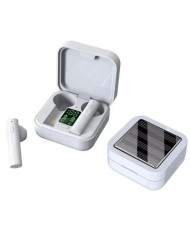 AURICOLARE BLUETOOTH TWE-62 BIANCO CON CUSTODIA DI RICARICA A PANNELLO SOLARE