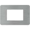 PLACCA MATIX GO 3 MODULI STEEL IN TECNOPOLIMERO