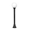 LAMPIONE DA GIARDINO NERO 110CM CON GLOBO BIANCO E27 FUMAGALLI