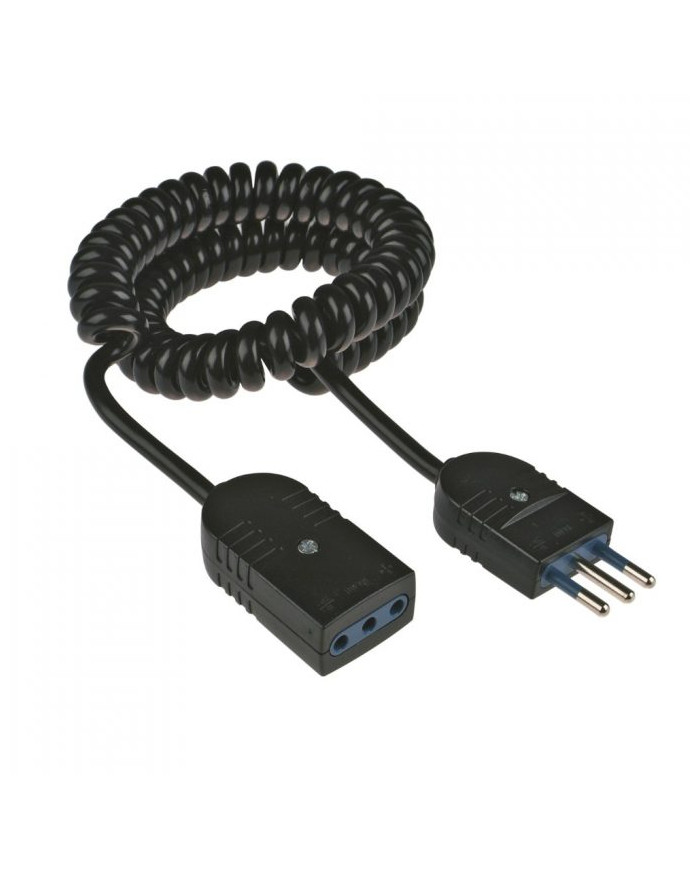 PROLUNGA ELETTRICA SPINA 10A -PRESA 2P+T NERO