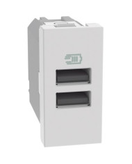 CONNETTORE USB SERIE MATIX CON 2 PORTE TIPO A 15W