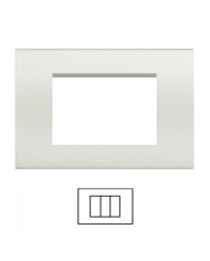 PLACCA QUADRA 3P BIANCA LIVING LIGHT COMPATIBILE