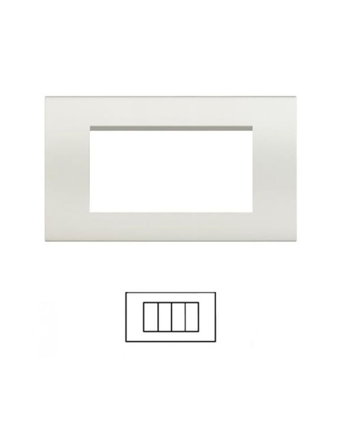 PLACCA 4P BIANCA LIVING LIGHT COMPATIBILE