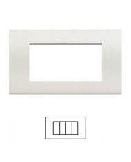 PLACCA QUADRA 4P BIANCA LIVING LIGHT COMPATIBILE