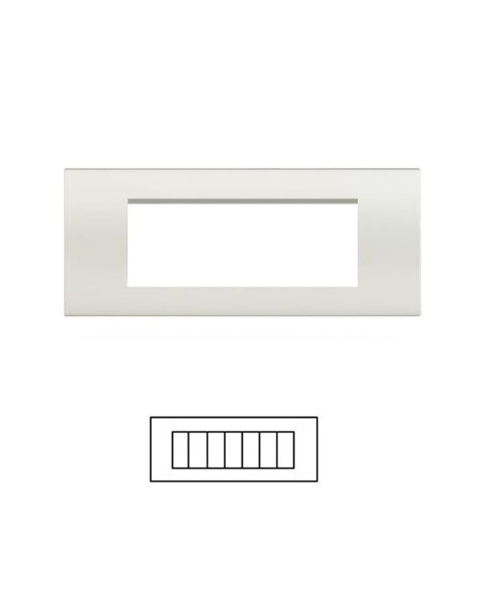 PLACCA 7P BIANCA LIVING LIGHT COMPATIBILE