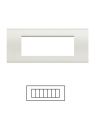 PLACCA QUADRA 7P BIANCA LIVING LIGHT COMPATIBILE