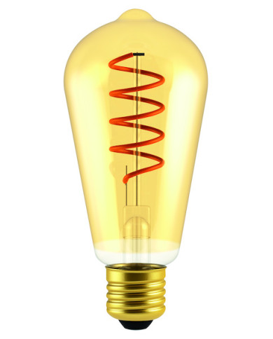 LAMPADA LED FILAMENTO ST64 SERIE SOFT AMBRA E27