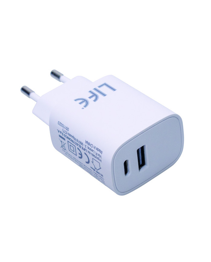 ALIMENTATORE SWITCHING 2 USB TIPO-C TIPO-A 20W