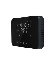 TERMOSTATO DIGITALE SOFT-TOUCH NERO A BATTERIE