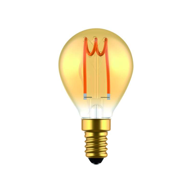 LAMPADA LED FILAMENTO G45 SERIE SOFT AMBRA E14