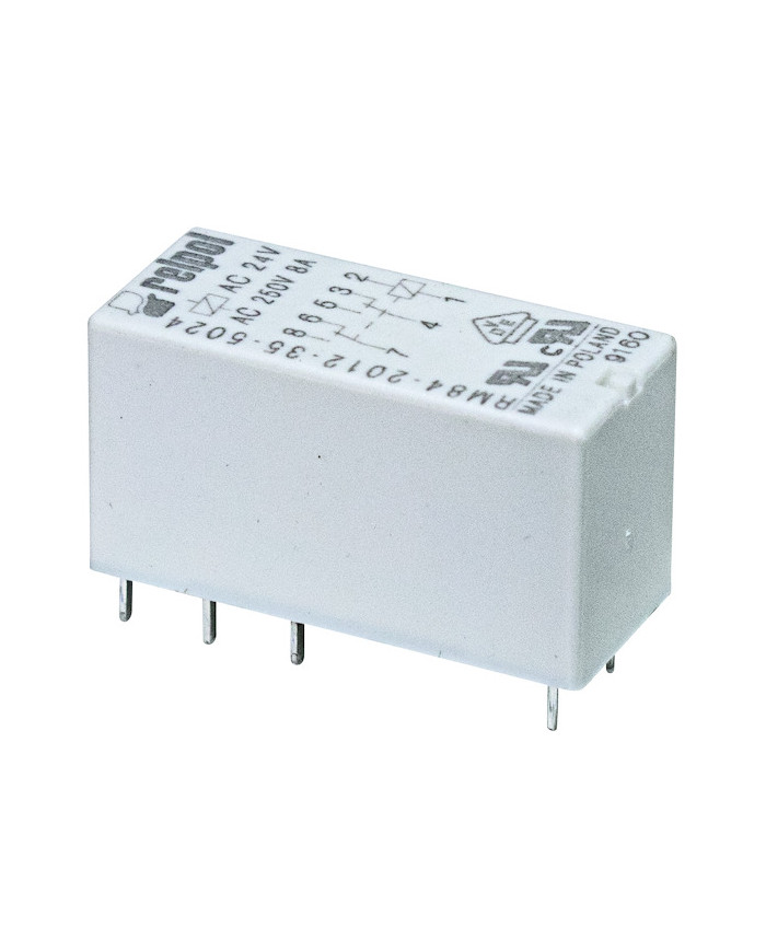 RELÈ 24VAC 8A 2 POLI IP67 AGNI 2CO PIN 5MM