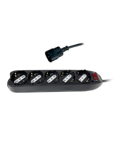 MULTIPRESA 5 POSTI 10/16A-SHUKO CON SPINA IEC