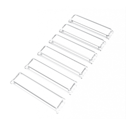 KIT 6 PULSANTI SINGOLI CON PORTANOME E PROTEZIONE