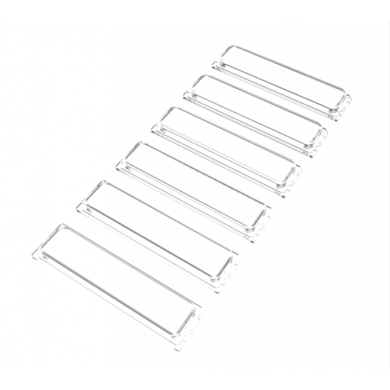 KIT 6 PULSANTI SINGOLI CON PORTANOME E PROTEZIONE