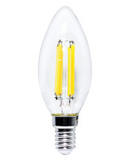 LAMPADA A LED CANDELA TRASPARENTE E14 7W 3000K