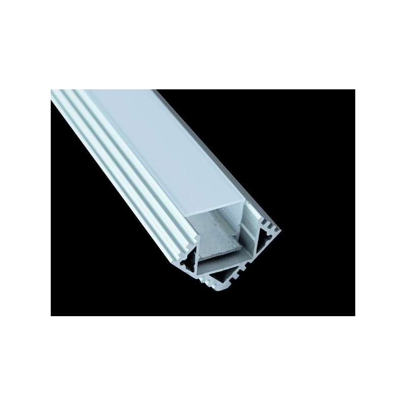 KIT PROFILO ALLUMINIO ANGOLARE 2M 30W/M