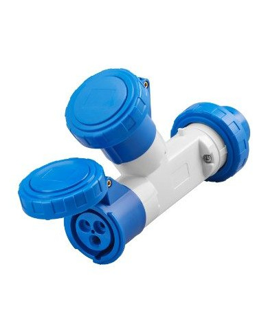 ADATTATORE INDUSTRIALE 2 USCITE IP67-SPINA 16A