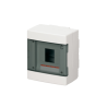 CENTRALINO DA PARETE CON SPORTELLO 4 MODULI BIANCO PARETI LISCE IP40