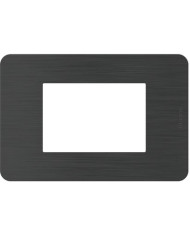 PLACCA MATIX GO 4 MODULI BLACK NICKEL IN TECNOPOLIMERO