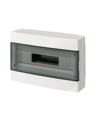 CENTRALINO DA PARETE CON SPORTELLO 18 MODULI BIANCO PARETI LISCE IP40
