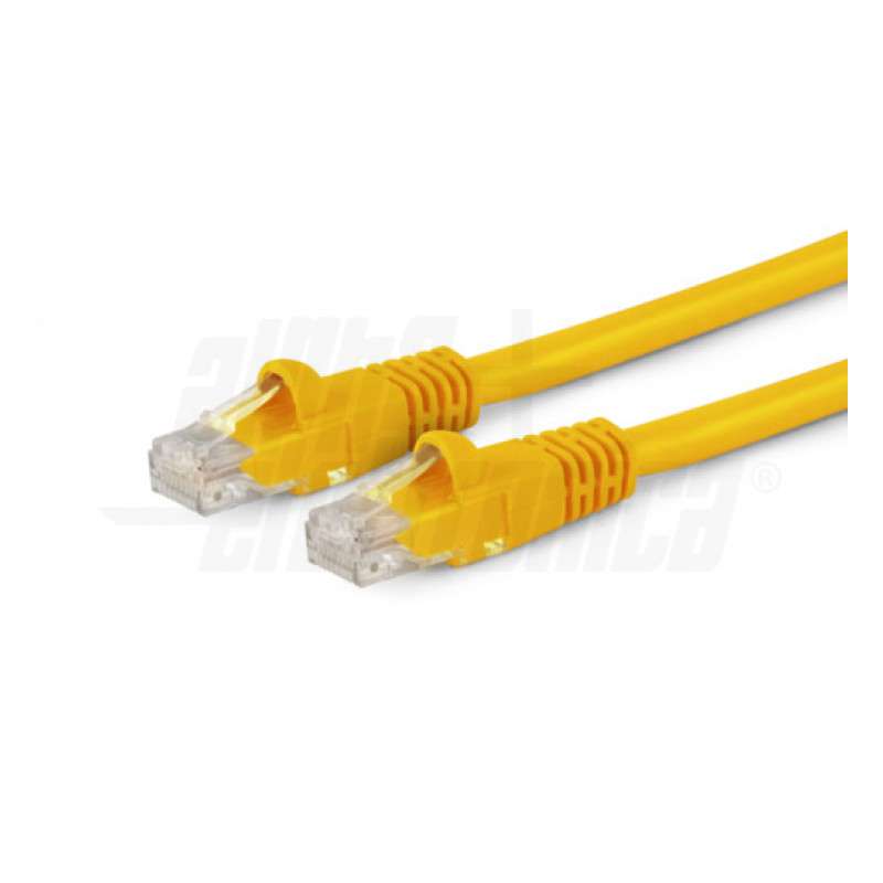 CAVO DI RETE PATCH IN RAME CAT.6 GIALLO U/UTP 2MT
