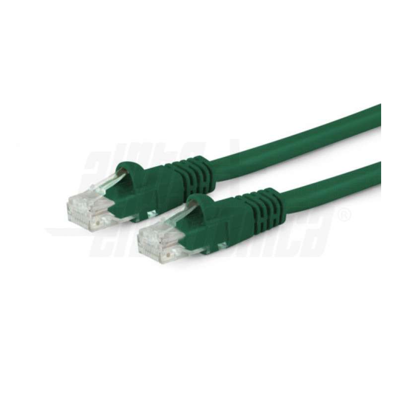 CAVO DI RETE PATCH IN RAME CAT.6 VERDE U/UTP 2MT