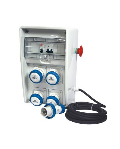QUADRO ASC IP65 4 PRESE CEE 2 PROTEZIONI
