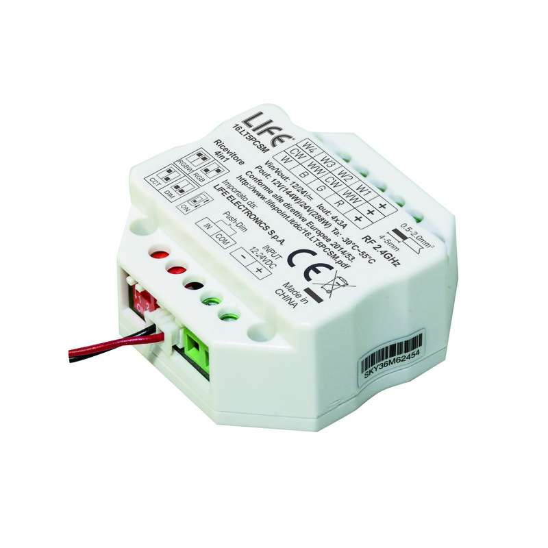 RICEVITORE RGBW/DIMMER MONOCOLORE DA RF2,4GHZ