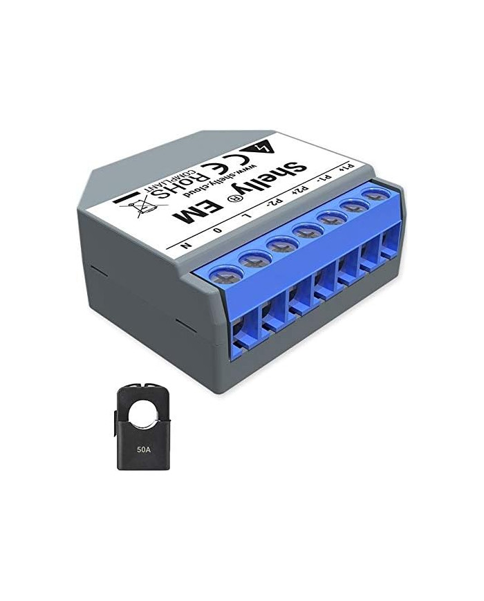 CONTATORE ENERGIA WI-FI+PINZA CONTATTO 50A SHELLY